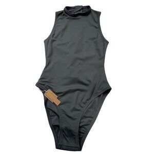 SKIMS Swim Sleeveless One Piece Gunmetal Womens XXS